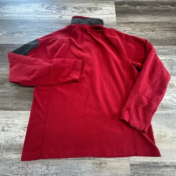 The North Face Flash Dry Red Mens M 1/4 Zip Pullover Fleece Zip Pocket Gorpcore - Picture 3 of 11